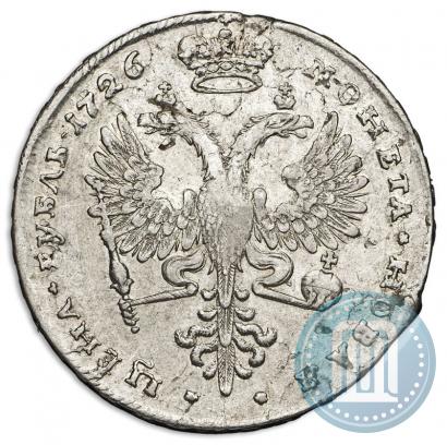 Picture 1 rouble 1726 year  "Moscow type, portrait turned to the right"