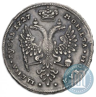 Picture 1 rouble 1727 year  "Moscow type, portrait turned to the right"