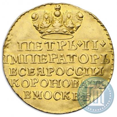 Picture Token Coin 1728 year  "Coronation of the Emperor Peter II"