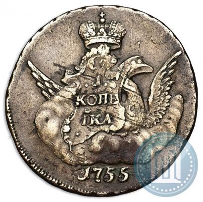 Picture 1 kopeck 1755 year СПБ 