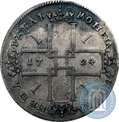 Фото 1 рубль 1724 года OK "Портрет в античных доспехах"
