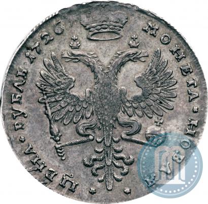 Фото 1 рубль 1726 года  "Московский тип, портрет вправо"