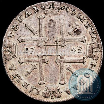 Фото 1 рубль 1725 года OK "Портрет в античных доспехах"
