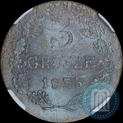 Picture 3 grosze 1835 year  "Pattern"