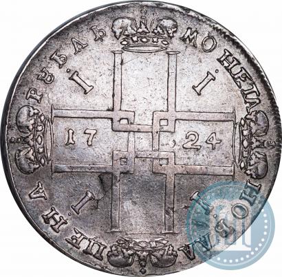 Фото 1 рубль 1724 года  "Портрет в античных доспехах"