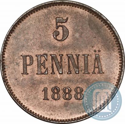 Picture 5 pennia 1888 year  