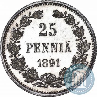 Фото 25 пенни 1891 года L 