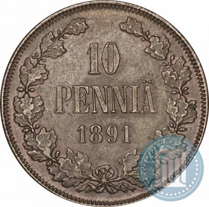 Picture 10 pennia 1891 year  
