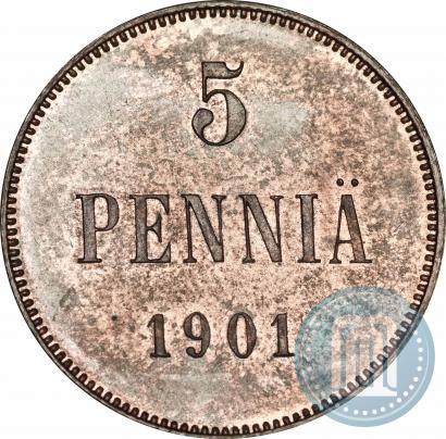 Picture 5 pennia 1901 year  