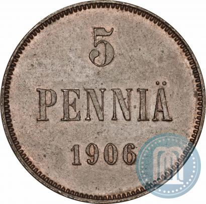 Фото 5 пенни 1906 года  