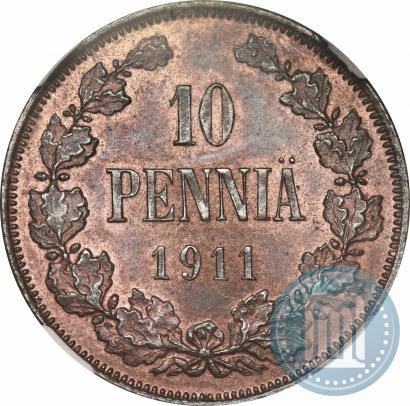 Фото 10 пенни 1911 года  