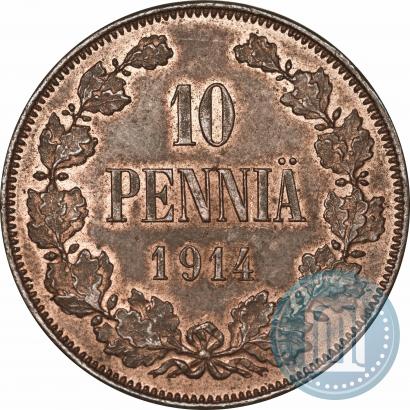Picture 10 pennia 1914 year  
