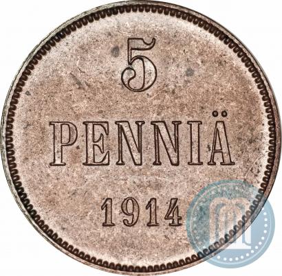 Фото 5 пенни 1914 года  