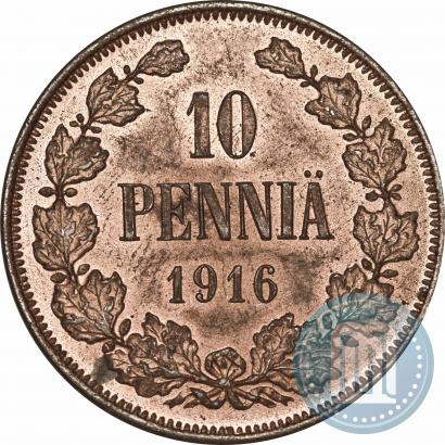Фото 10 пенни 1916 года  
