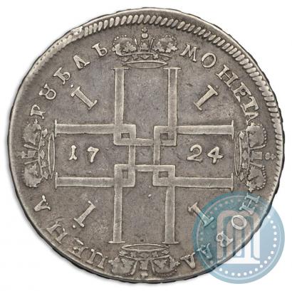 Фото 1 рубль 1724 года  "Портрет в античных доспехах"