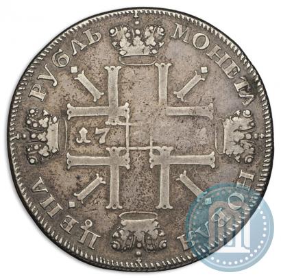 Фото 1 рубль 1724 года СПБ "Солнечный, в наплечниках"