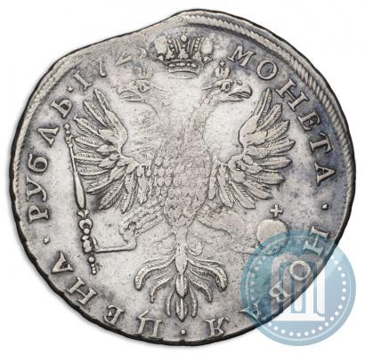 Picture 1 rouble 1725 year  "Petersburg type, portrait turned to the left"