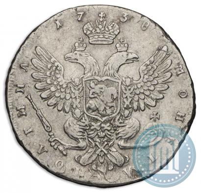 Фото Полтина 1738 года  "Петербургский тип"