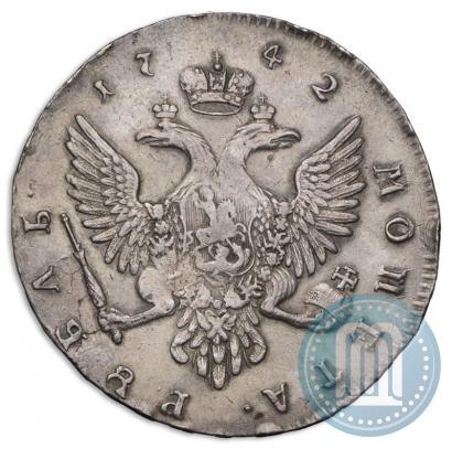 Фото 1 рубль 1742 года ММД 