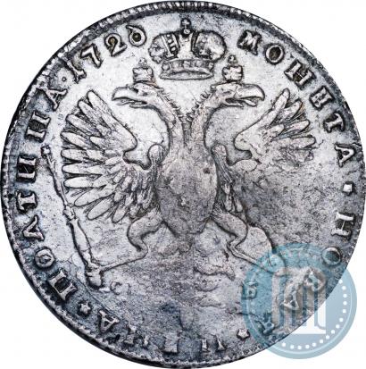 Picture Poltina 1726 year СПБ "Petersburg type, portrait turned to the left"