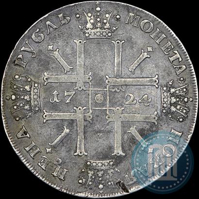 Picture 1 rouble 1724 year СПБ "Sun rouble, portrait in armour"