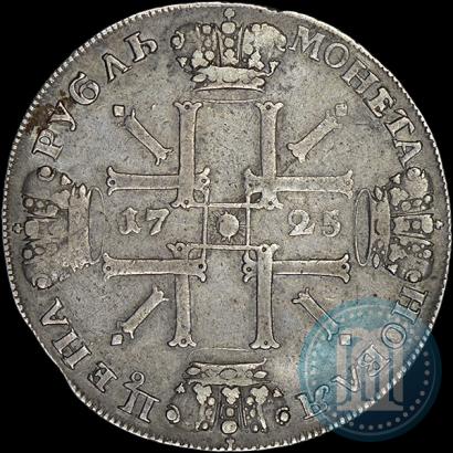 Фото 1 рубль 1725 года СПБ "Солнечный в латах"