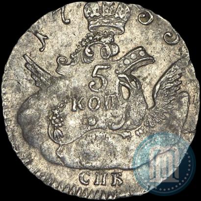 Фото 5 копеек 1755 года СПБ 