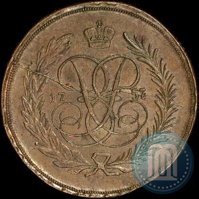 Фото 5 копеек 1757 года ЕМ 