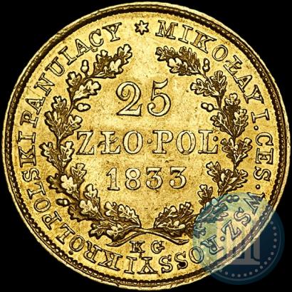 Picture 25 złotych 1833 year KG 