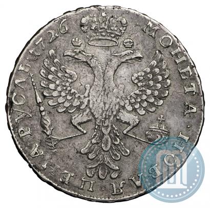 Фото 1 рубль 1726 года  "Московский тип, портрет влево"
