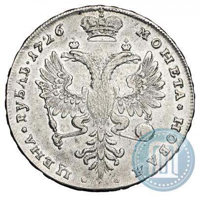 Picture 1 rouble 1726 year  "Moscow type, portrait turned to the right"