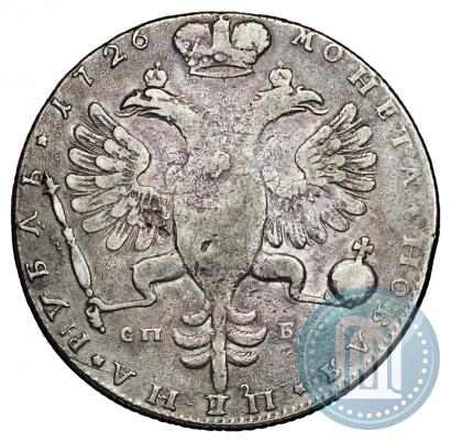 Picture 1 rouble 1726 year СПБ "Petersburg type, portrait turned to the right"
