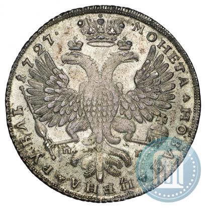 Picture 1 rouble 1727 year СПБ "Petersburg type, portrait turned to the right"