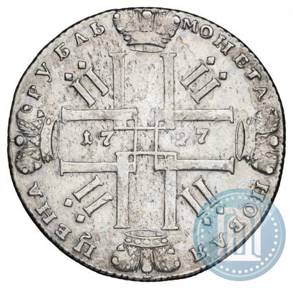 Фото 1 рубль 1727 года СПБ "Петербургский тип"
