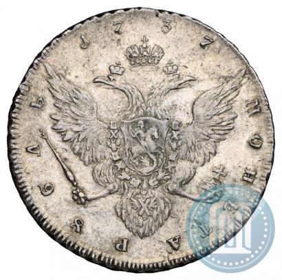Picture 1 rouble 1737 year  "Portrait by Gedlinger"