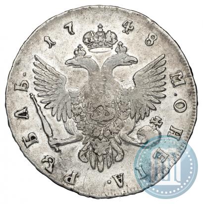 Фото 1 рубль 1748 года СПБ 