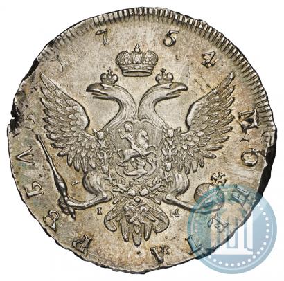 Picture 1 rouble 1754 year СПБ-IМ "Portrait by Benjamin Scott"