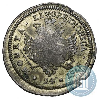 Picture 24 kopecks 1757 year  "For Livonia"