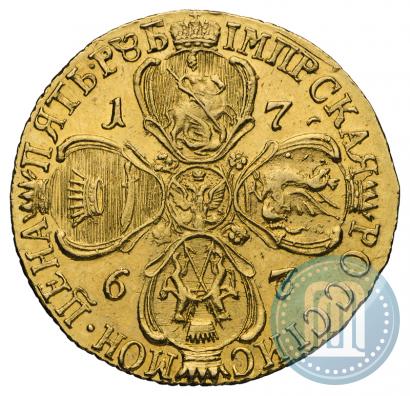 Picture 5 roubles 1767 year СПБ 