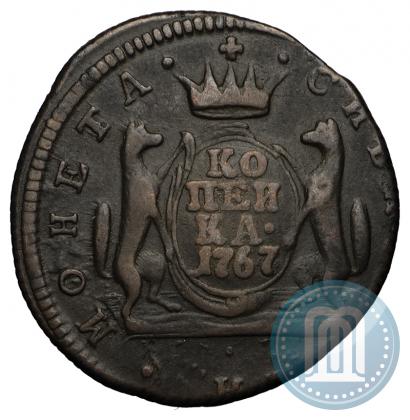 Фото 1 копейка 1767 года  