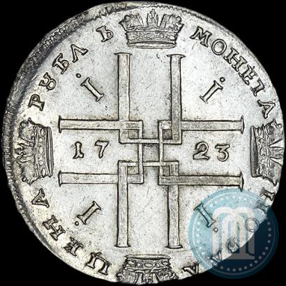 Фото 1 рубль 1723 года  "Портрет в античных доспехах"