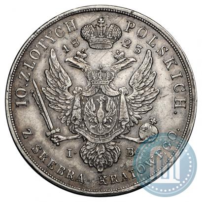Picture 10 złotych 1823 year IB 