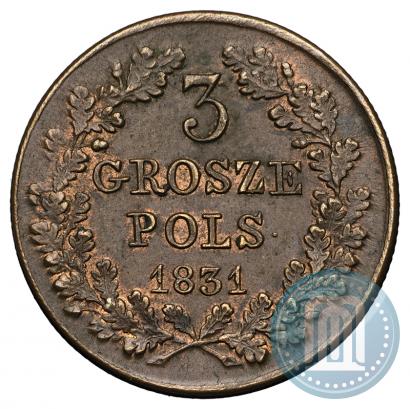 Фото 3 гроша 1831 года KG "Польское восстание"