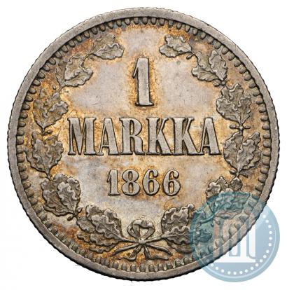 Picture 1 markka 1866 year S 