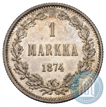Picture 1 markka 1874 year S 