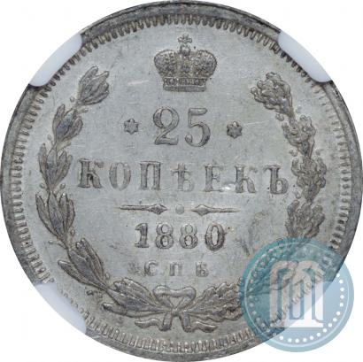 Фото 25 копеек 1880 года СПБ-НФ 