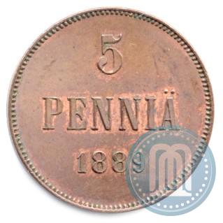 Фото 5 пенни 1889 года  