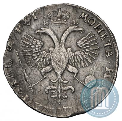 Фото 1 рубль 1719 года OK "Портрет в латах"