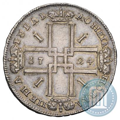 Фото 1 рубль 1724 года  "Портрет в античных доспехах"