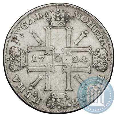Picture 1 rouble 1724 year СПБ "Sun rouble, portrait in armour"